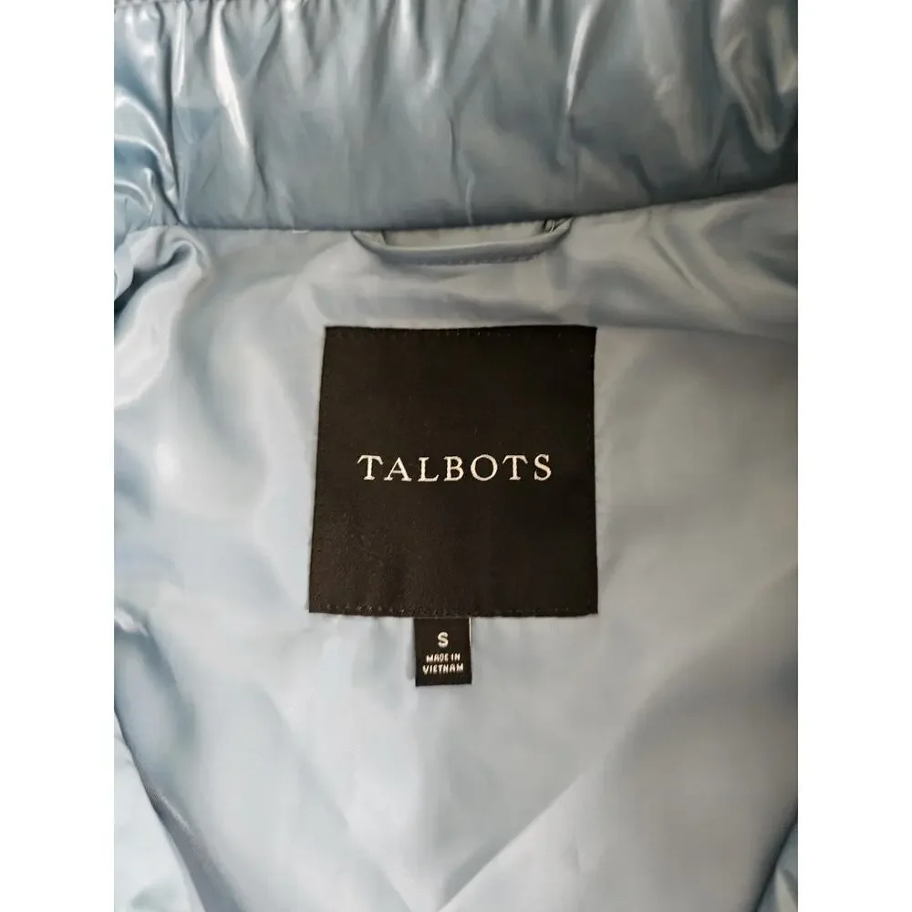 Talbots Quilted Puffer Vest Women's Size S Blue Preppy Outdoors - Picture 4 of 9